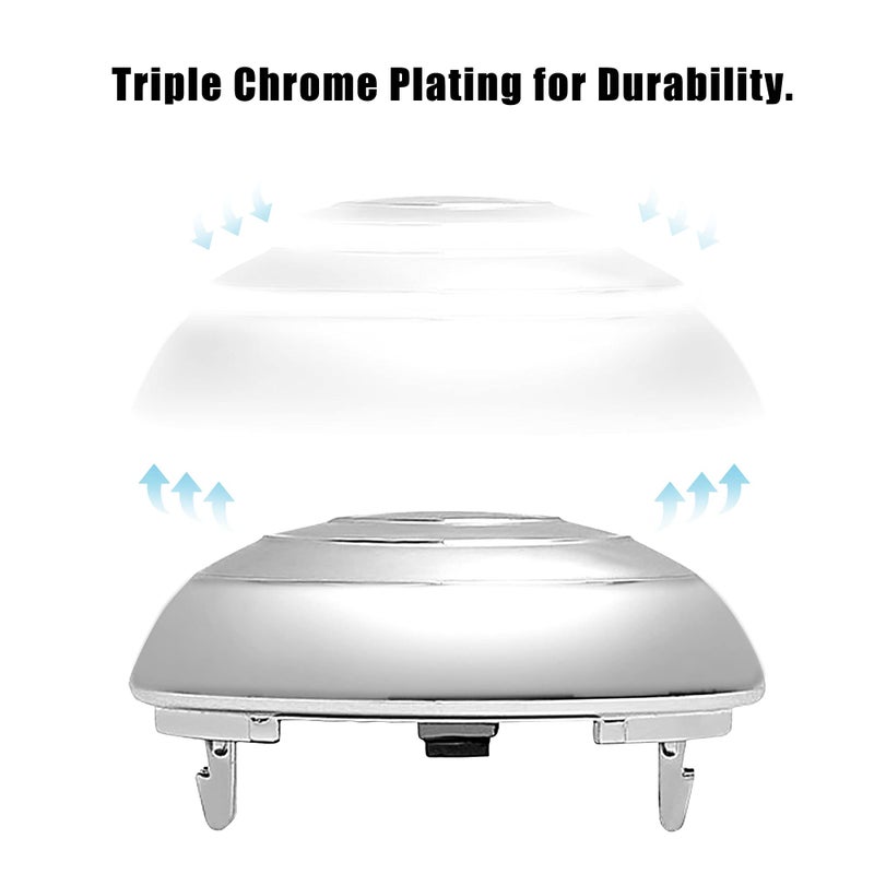BASIKER Fit for Shifter Knob Chrome Cap with Stronger Clips Ford F-150 2004-2005 OEM 4L3Z-7213-BA Triple Chrome Plated Install in Seconds - Image 2
